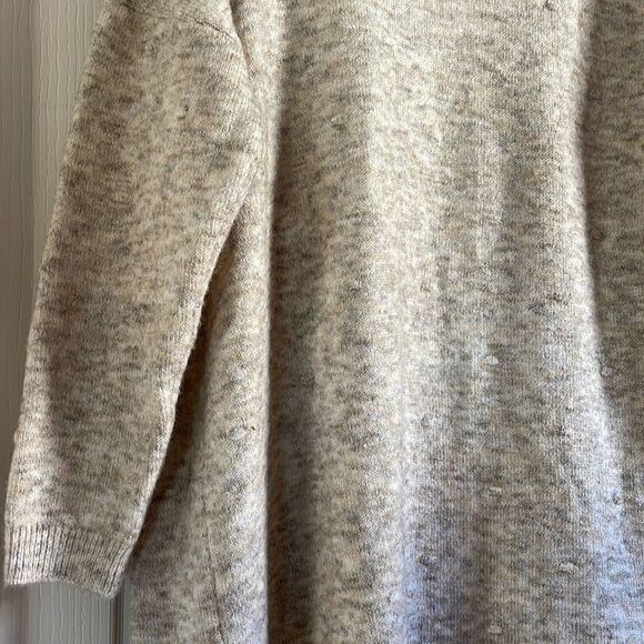 Frnch Paris Long pocketed open cardigan Mocha Mousse shacket S/M oversized NWT - Picture 8 of 10